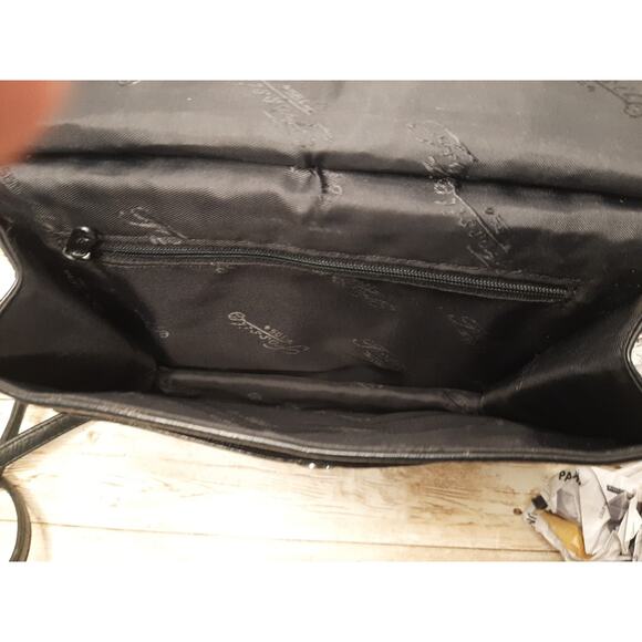 Fossil Black Leather Travel Crossbody Purse Handbag - Picture 5 of 16